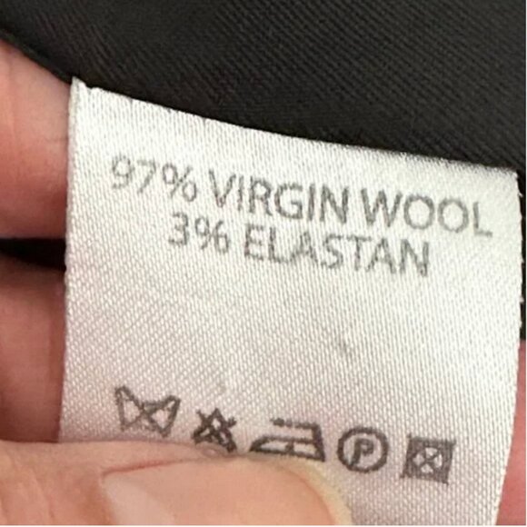 Reiss Women's Double Breasted Tailored Fit Virgin Wool Gray Blazer Size 10 - Picture 9 of 10